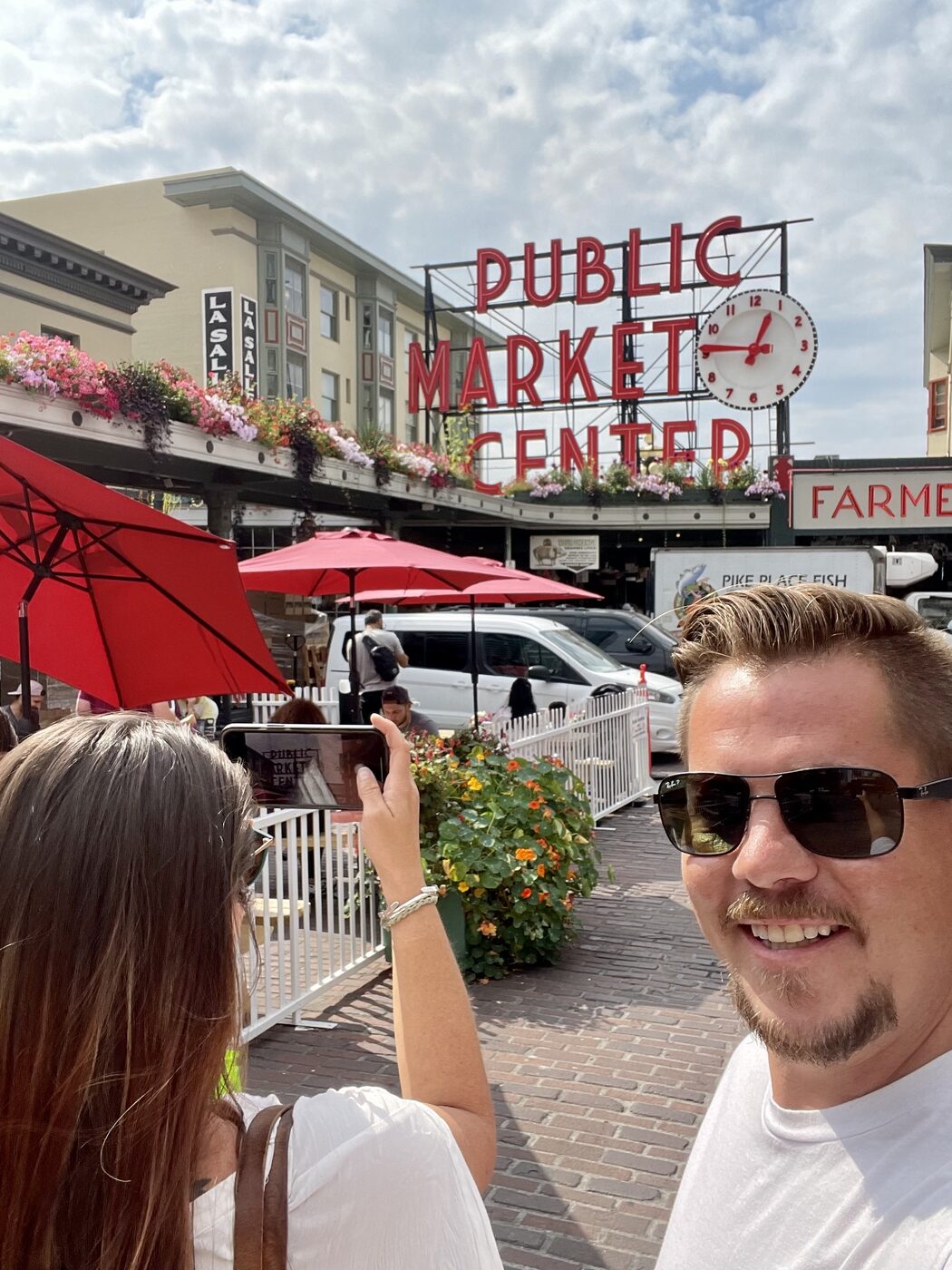 Jesse and Karlee at Pike Place Market in Seattle