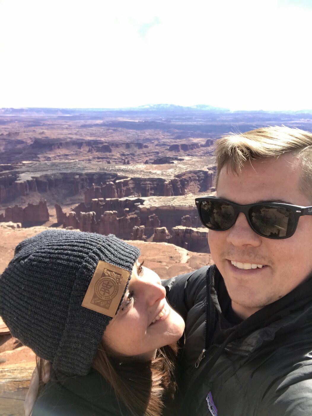 Jesse and Karlee at an overlook in Canyonlands