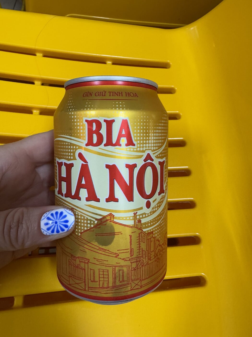A cold can of Bia Hà Nội