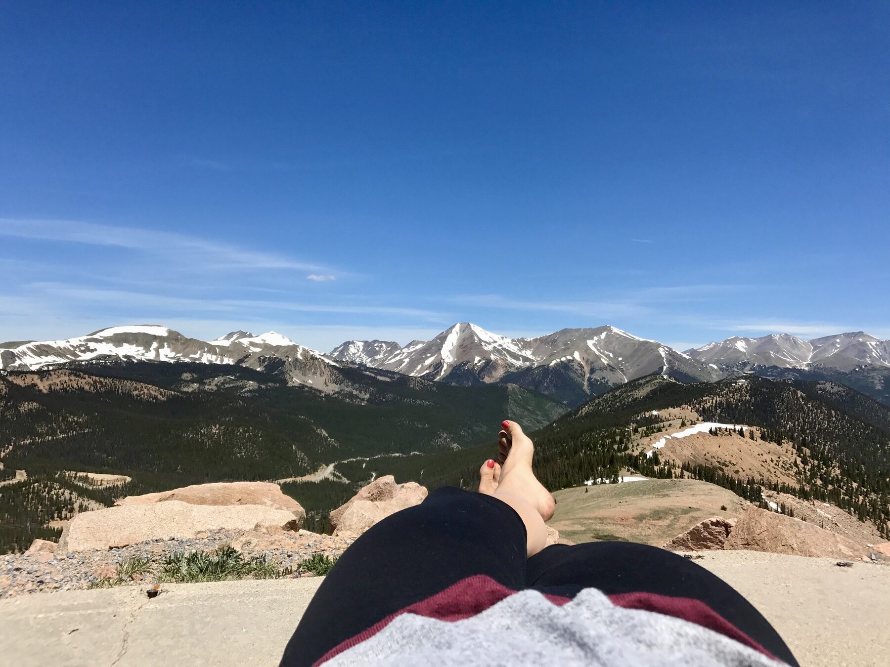 Resting at a Colorado summit